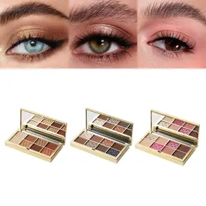 3Pcs Different Color Eye Shadow Palette,Natural Eyeshadow for Eyes,Long Lasting,Natural-Looking,High Pigment Mini Travel Eye Shadow Palette,Vegan & Cruelty-Free