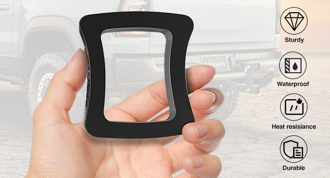 Nilight 2.5Inch Hitch Receiver Silencer Pads (4 Pack) - Red - Universal Fit for Trailer Hitches