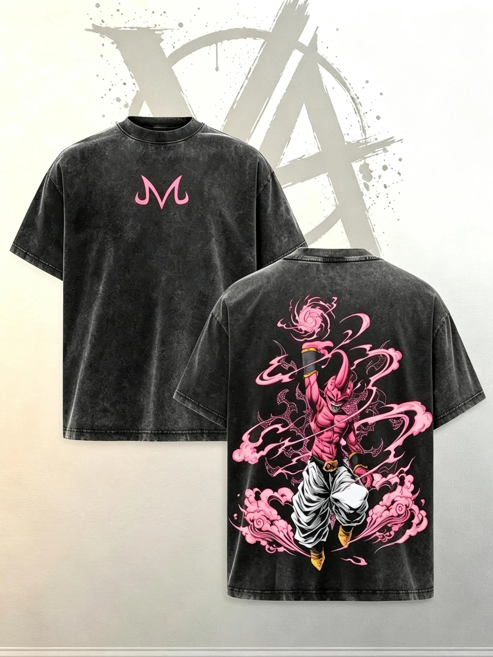[AVT]Majin Buu Vintage Washed Anime T-Shirt,Kid Buu Pink Energy Graphic Tee,Oversized Streetwear Retro Shirt,Heavy Cotton Gift for DBZ & Anime Fans,trendy t-shirts,symbol t-shirt,invincible shirt,humor shirt,funny shirt,student shirt,graphic streetwear
