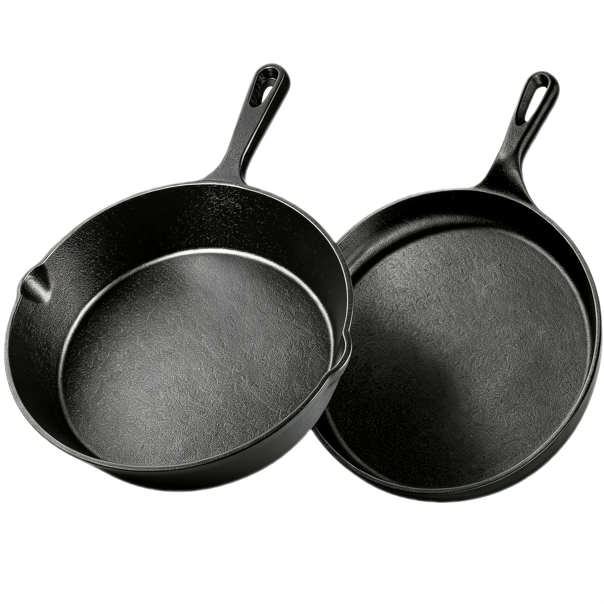 PACILACK Cast Iron Skillet & Griddle, Heavy Duty Frying Pan Cookware for Stove, Oven & Grill