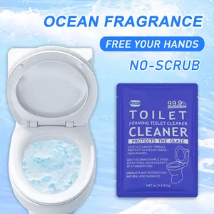240g bag Ocean Toilet Cleaning Powder, Toilet Bowl Cleaners,Toilet Cleaner Foam,  Rich Foam，Self Activating Miracle Powder for Toilet B，Cleaner Effective for Bowl Freshness Ocean Fragrance for Fresh and Clean Restrooms