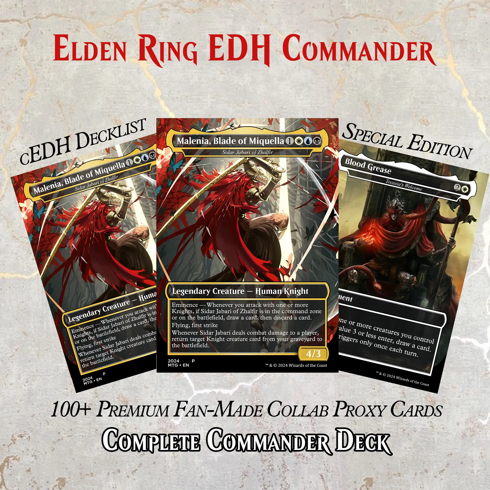 ELDEN RING COMMANDER  SIDAR JABARI OF ZHALFIR COMMANDER DECK  COLLECTOR  SET (100 Cards) | DeckGalaxy - TikTok Shop