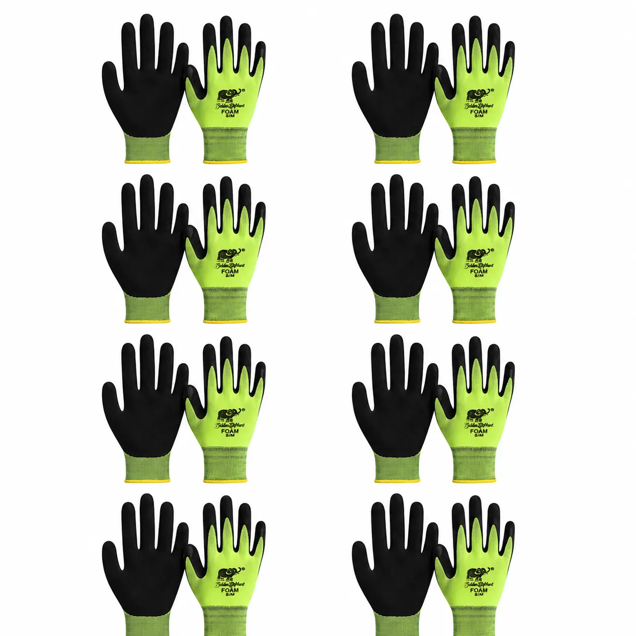 Golden Elephant Industrial Foam-Coated Safety Gloves, Breathable Work Gloves with Superior Grip, Abrasion Resistant Protective Gloves for Construction, Warehouse, Mechanics, Assembly, Gardening and General Industrial coco ruta Enhanced Foam Nitrile Glove