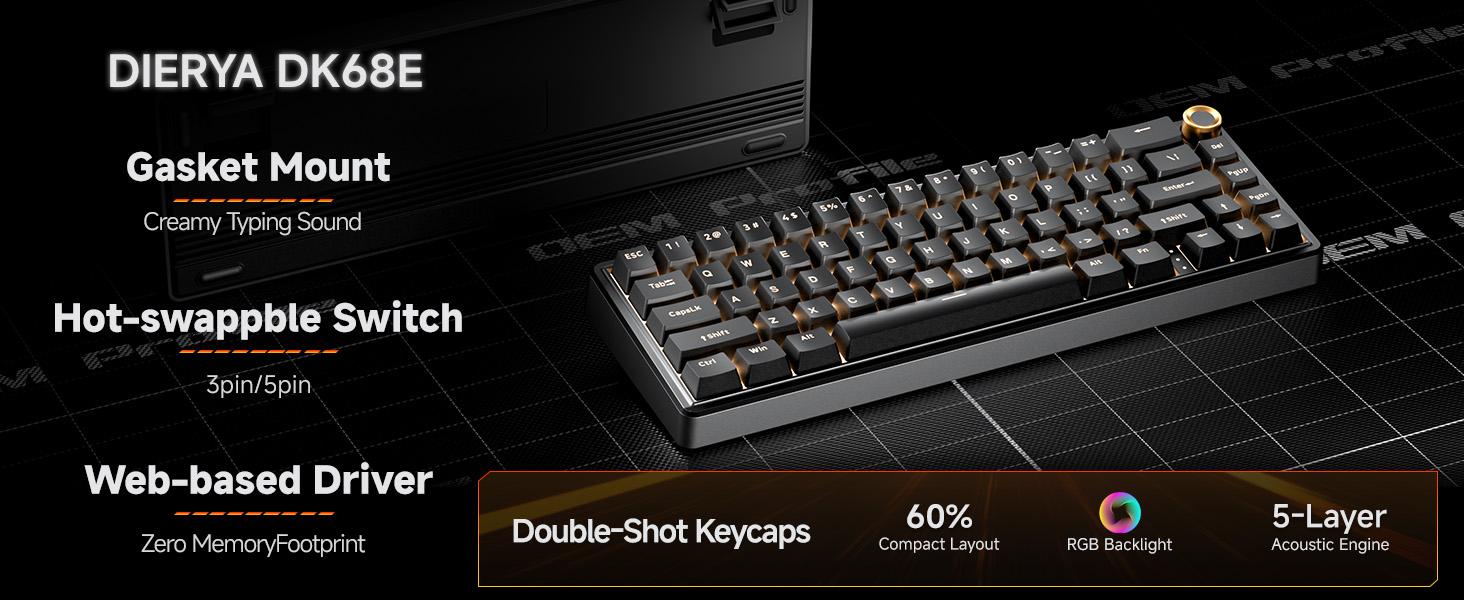 Restock] KEMOVE DK68E/T68E/DK81E/T81E Mechanical Gaming Keyboard