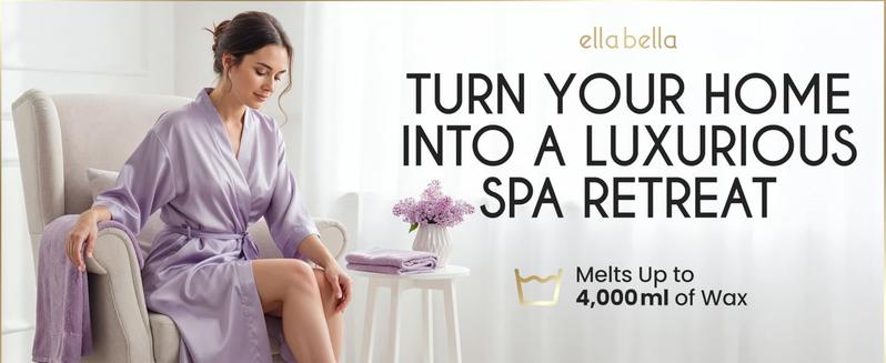 ELLA BELLA® Paraffin Wax Machine for Hand & Feet • Parafin Wax Warmer • Everything in One Kit – Paraffin Wax Refills, Mitts & Booties • Soothing Relief with Parrafin Hot Wax • Home Paraffin Wax Bath