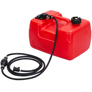 Portable Marine Fuel Tank – 12L/3 Gallon & 24L&55L Outboard Boat Gas Tank with Transfer Hose, Gauge, Easy-Carry Handle, UV-Resistant, for Yacht, Fishing, Deck Boats, Automotive Replacement Engine Fuel Tank Connector
