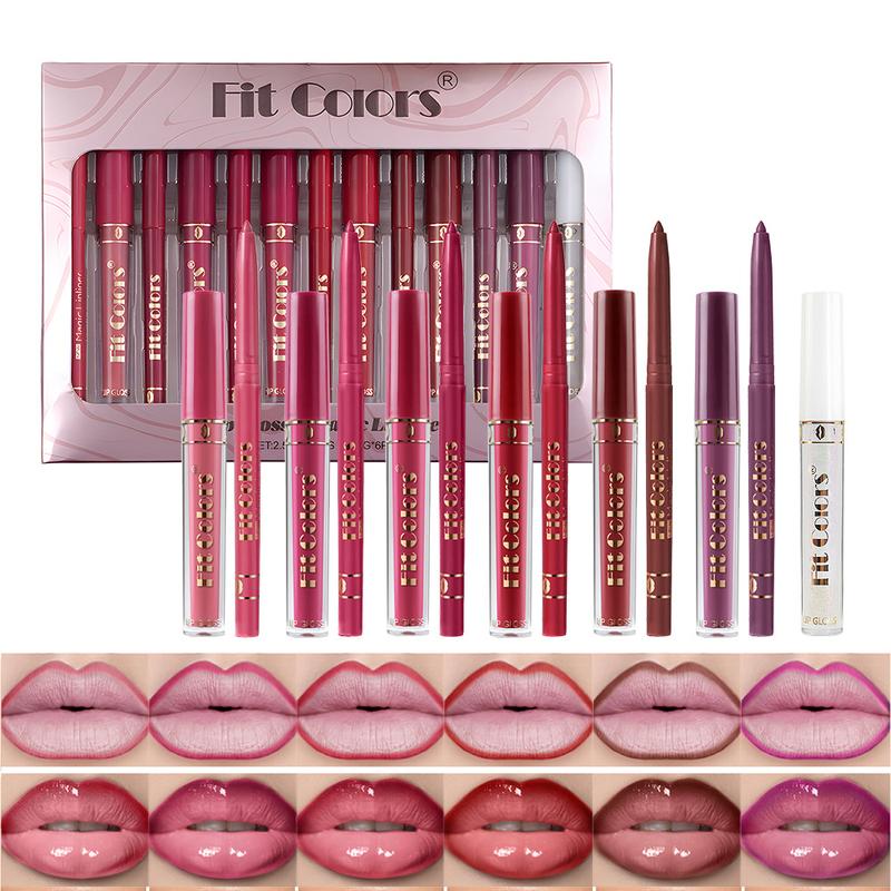 Velvet Texture Luxury 7 Lip Glossy And 6 Lipliner Pencil Makeup Set Matte Lipstick Combo Waterproof Long Lasting Smooth Cosmetic For All Skin Types Velvet Texture Luxury 7 Lip Glossy And 6 Lipliner Pencil Makeup Set Matte Lipstick Combo Waterproof Long Lasting Smooth Cosmetic For All Skin Types