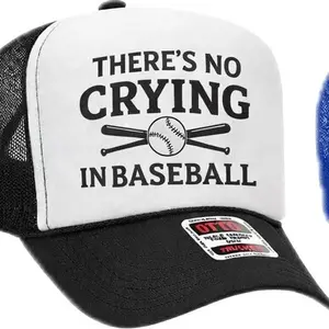 No Crying in Baseball Hat | Boutique Trucker Cap | Game Day Mama Hat | Lightweight Foam Front