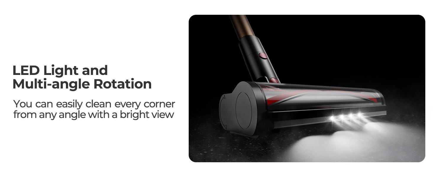 [Self-Standing] Honiture X7,550W/45Kpa, 60Mins Runtime, Touch Screen, Anti-Tangle, Charging Station,New Model Cordless Vacuum Cleaner Home Appliances