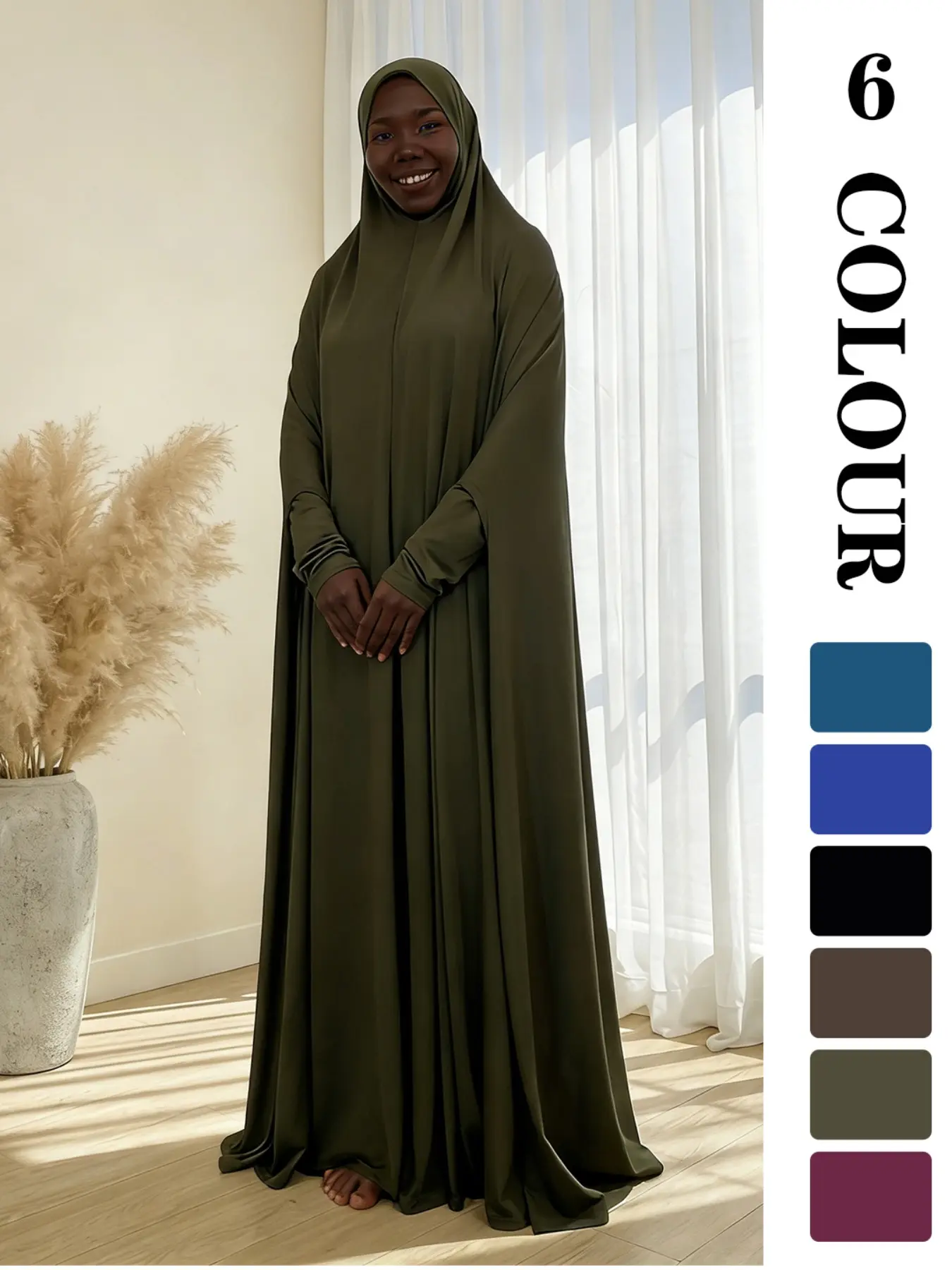 Muslim Sleepwear, Modest Fashionable Hooded Abaya Home Wear, Islamic Clothing, Modesty Muslim Clothing, 6 Colors 3 Sizes, High-Quality Fabric, Unique Charm, Islamic Modesty Clothes, Modest Style, For Muslim!