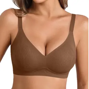 Showyoo Bras for Women Seamless Comfortable Bralettes No Wire Full Coverage Padded T Shirt Bra