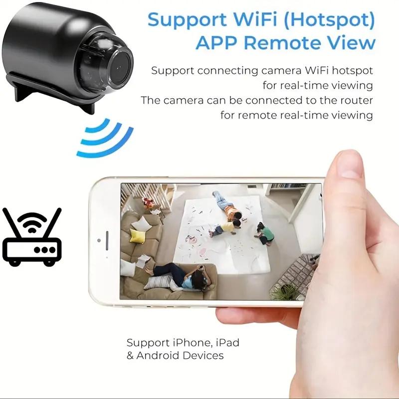 Intelligent Camera with WiFi, Motion Detect, Night Vision, 1080P HD, Mobile Remote App, Anytime Anywhere Viewing, USB Plug, Wireless Safety Local