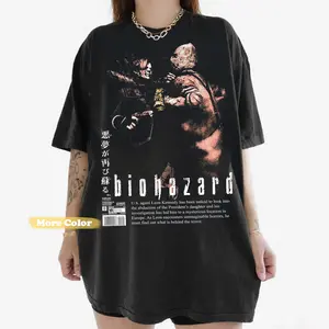 Resident Evil 4 Shirt, Le0n K.e.nnedy T-Shirt, Bi0hazard Horror Game Vintage Graphic Shirt, Horror Game 2026 Fan Tee, Gift for Men, Gift for Women, Crew Neck T-shirt, Trending T-shirt