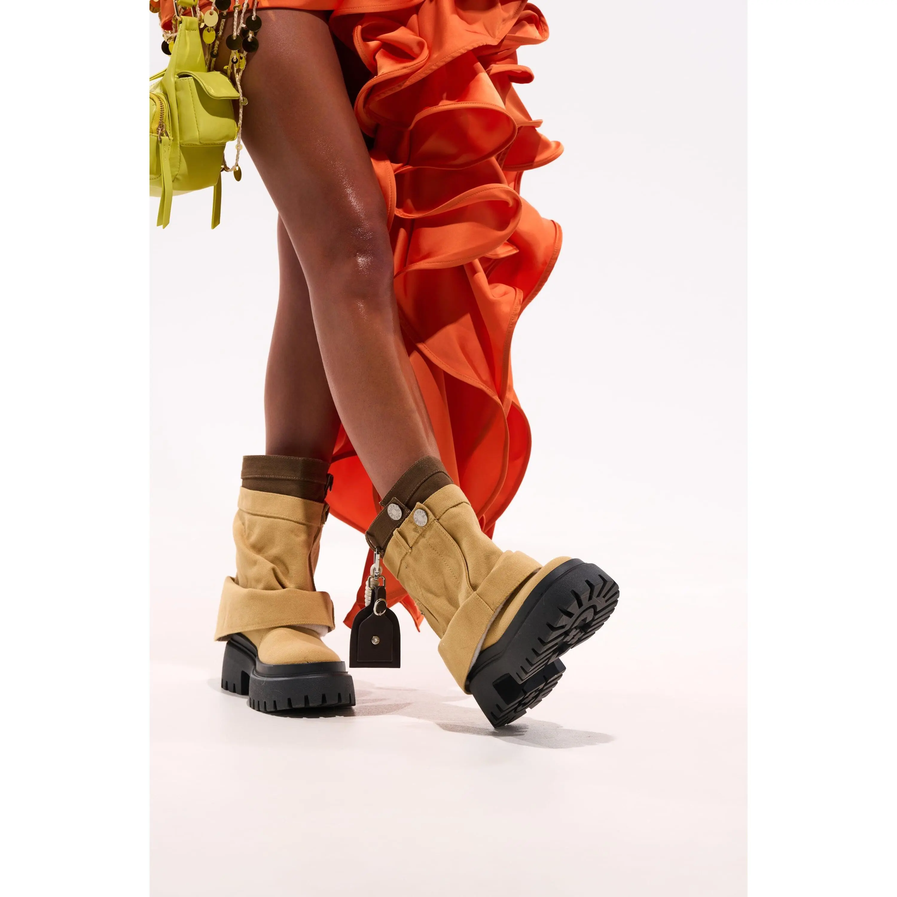 AKIRA GOLD FAE TAN BOOTIE