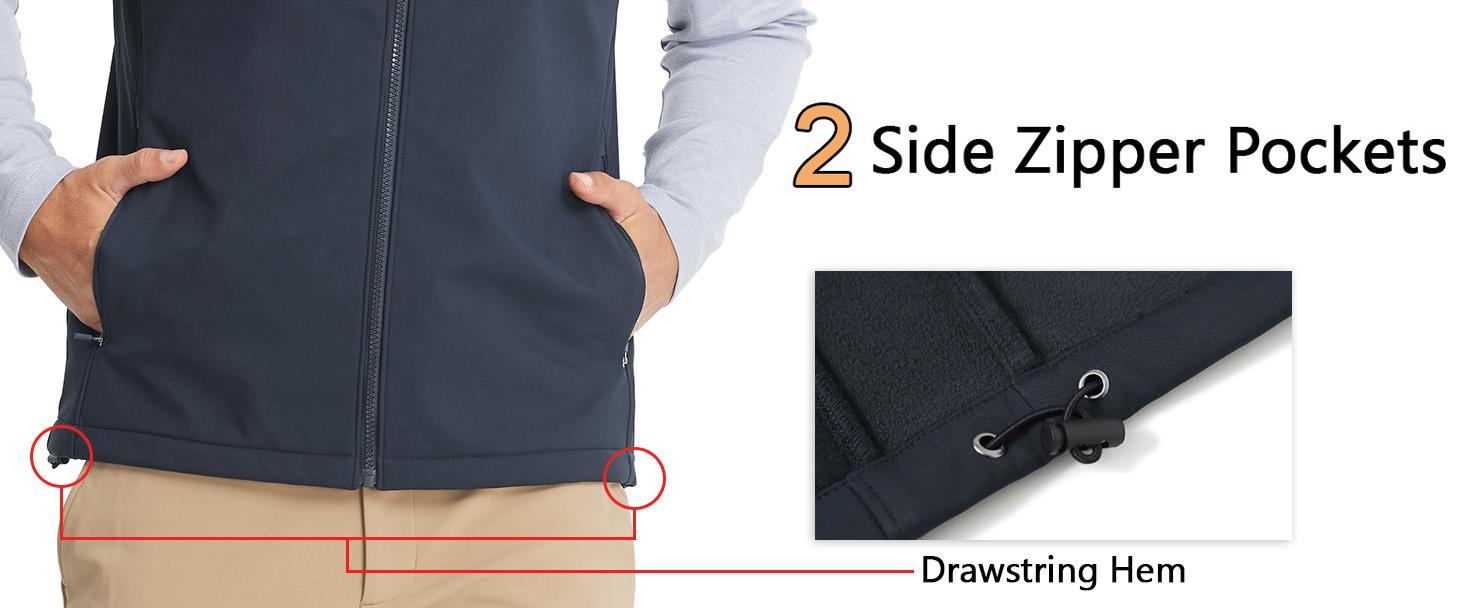 MAELREG Men’s Windproof Softshell Vest Lightweight Stretch Sleeveless Jacket with Zip Pockets Warm Durable Outdoor Sports Golf Vest SpringStatements