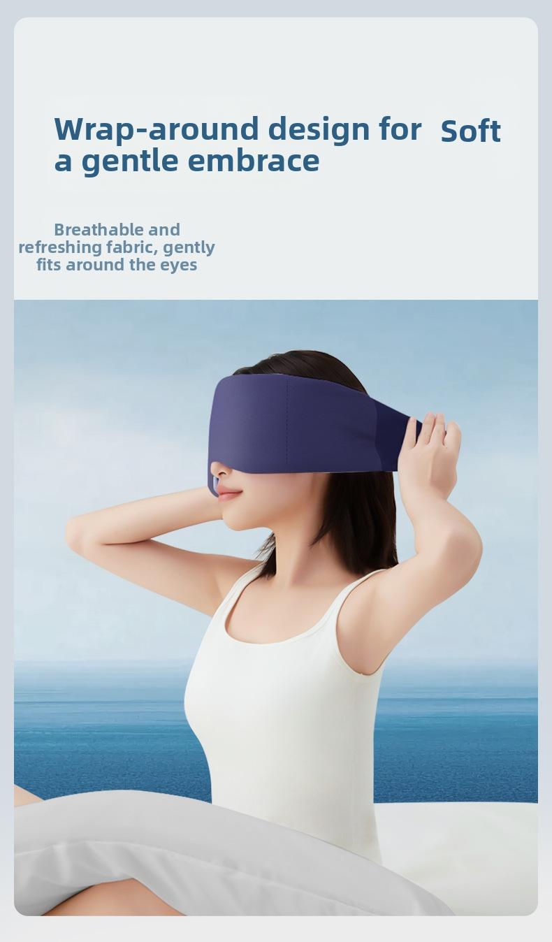 Sleep Mask Dual Fabric Fleece & Ice Silk Strap-free Velcro Design Easter gifts The Weighted Blanket For Your Eyes Side-Sleeping Friendly for Men & Women Lash Extension Friendly Valentines Day Women's day Gifts Exchange Party