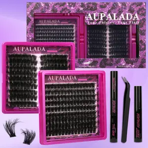 Amazing！2 Styles Lash Clusters Kit,  Individval Eyelash Extensions Kit,Self Grafting False Eyelashes with Tweezers&Glue&Remover,Prefessional Eye Makeup Accessories for Women