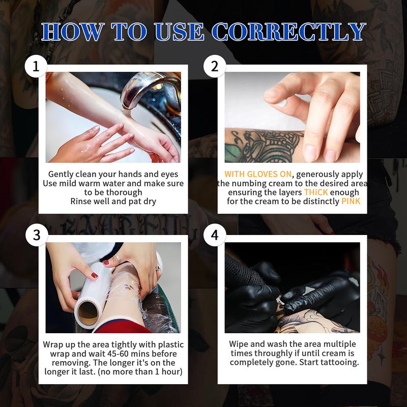 TKSX Tattoo Numbing Cream, Relief Cream for Laser Removal, Waxing, Eyebrow Threading, TKTX Tattoo External Cream (10g*2pcs)