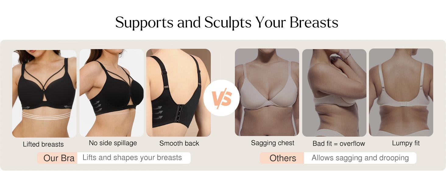 Women Seamless Push Up Padding Bras underwire Comfortable 3/4 cup Bra Buttery Soft Deep V Everyday Tshirt Bra Women Seamless Push Up Padding Bras underwire Comfortable 3/4 cup Bra Buttery Soft Deep V Everyday Tshirt Bra