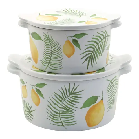 Temp-tations Set of (2) Round Bakers with Lid-Its
