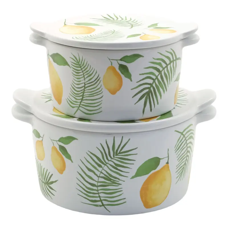 Temp-tations Set of (2) Round Bakers with Lid-Its