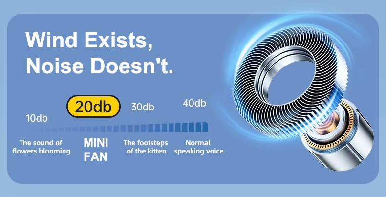 Mini Handheld Fan with LED Display, USB Rechargeable, Stylish Design, Ultra-Portable for Travel, Office, and Home Use