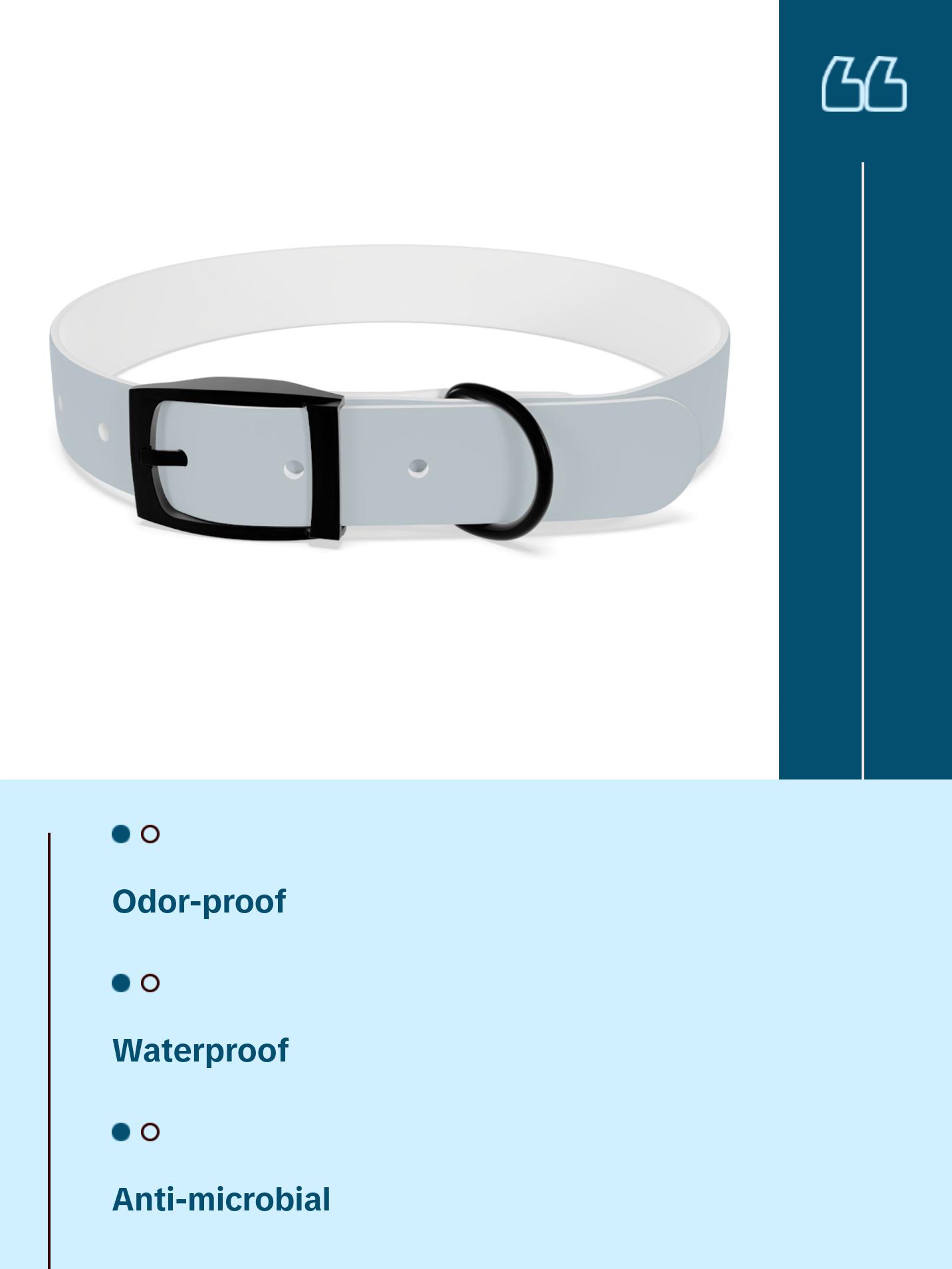 Vintage Teal Waterproof Dog Collar