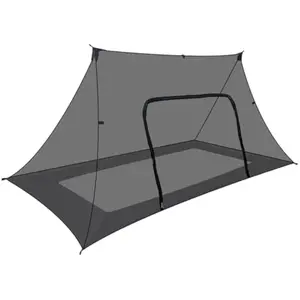 Camping Mosquito Net for Cot, Shelter Bugnet Camping Screen Room Ultralight No-See-Um Breathable Mesh Bugnet Mosquito Netting with Double Sided Zipper, Black