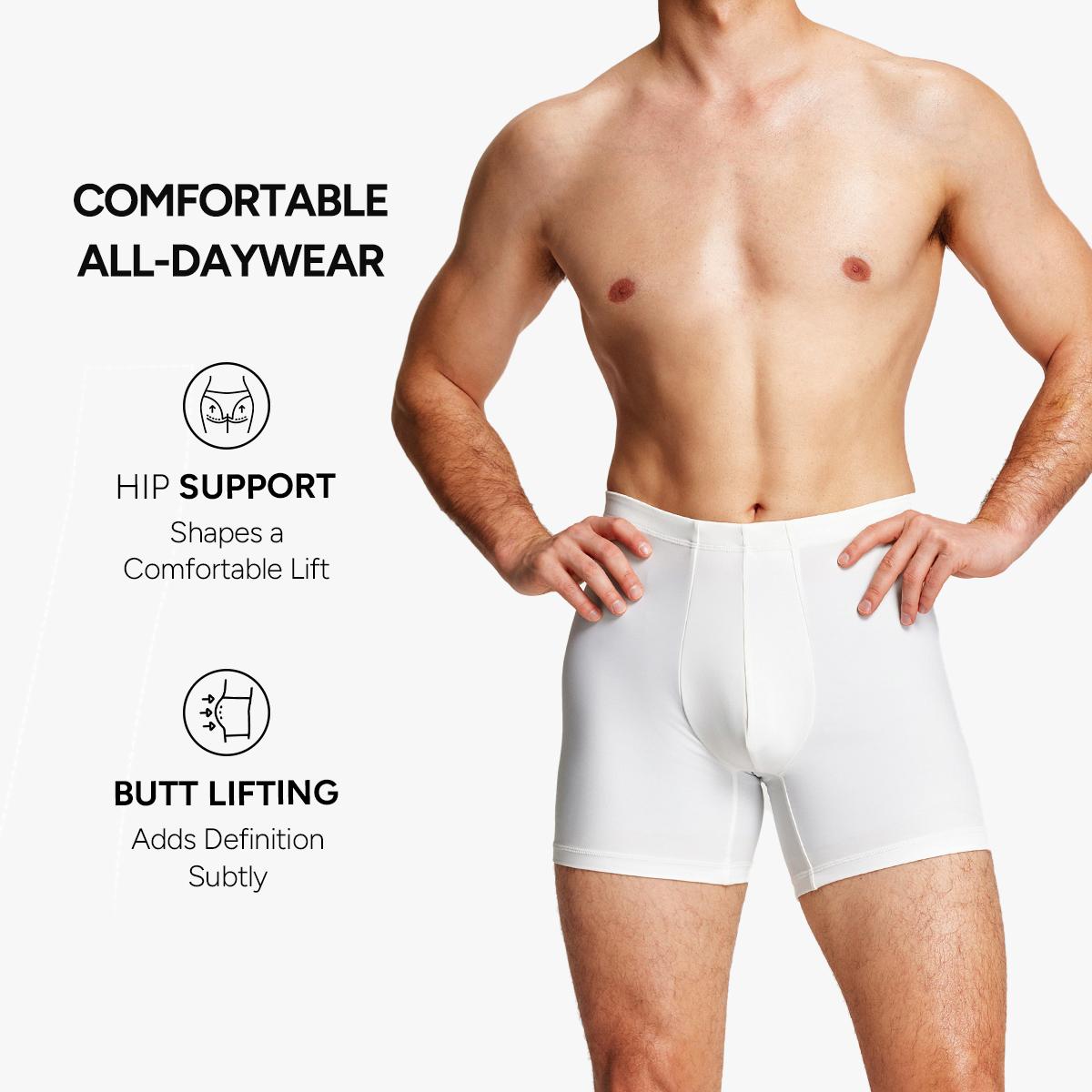 【Nebility】Men’s 3D Butt Lift Enhancing Padded Boxer Briefs with Removable Hip Pads, Seamless Compression Shapewear Underwear, High Elastic Waistband, 4-Way Stretch Breathable Fabric for Tummy Control & Daily Support,Moisture-Wicking,Menswear, Personalized