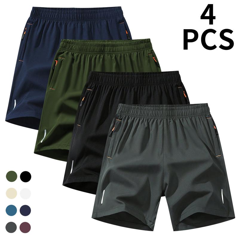 Men’s Reflective Performance Shorts in Vibrant Colors - Breathable Quick-Dry Training Gear - Lightweight Wrinkle-Resistant Athletic Shorts for Night Runs