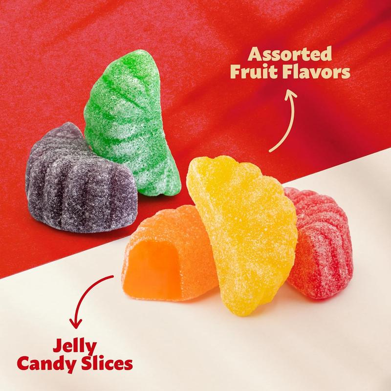 Fruit Slices Jelly Candy 2 Pound Bag | Assorted Flavors | Sugar-Dusted Old Fashioned Candy for Buffets, Holiday Gifting & Dessert Decorating