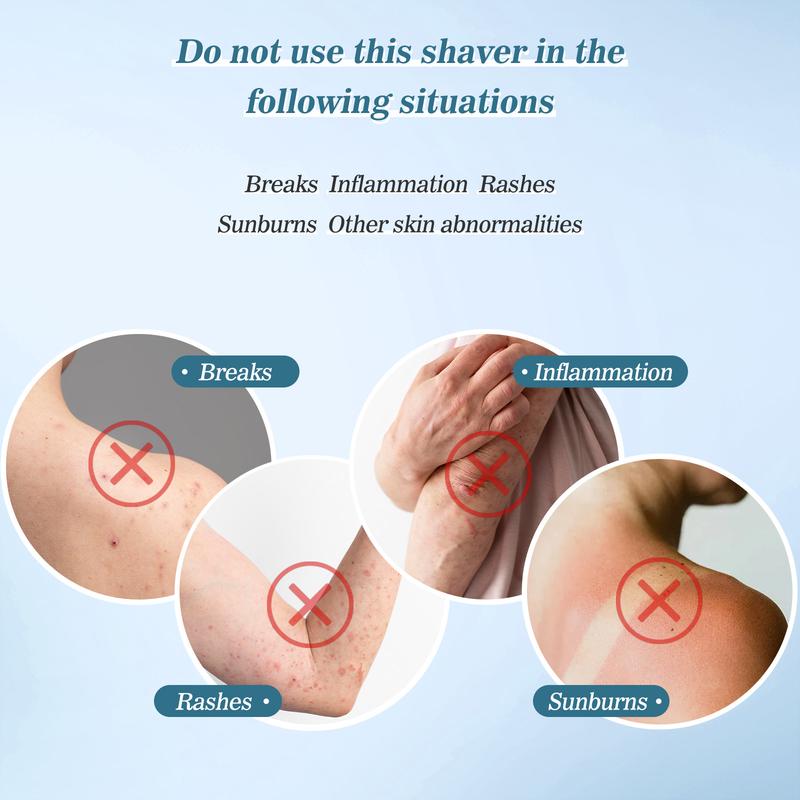 Akunbem Electric Shaver for Women Best Electric Razor for Womens Bikini Legs Underarm Public Hairs Rechargeable Trimmer with Detachable Head Cordless Wet Dry Use Precise Safe Christmas Gift New Year Gift Shaving Waterproof