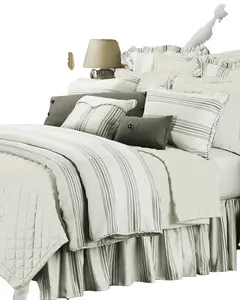 Hiend Accents Unisex Prescott Striped Print King Comforter Set 3 Piece - Fb6200-Sk-Tp