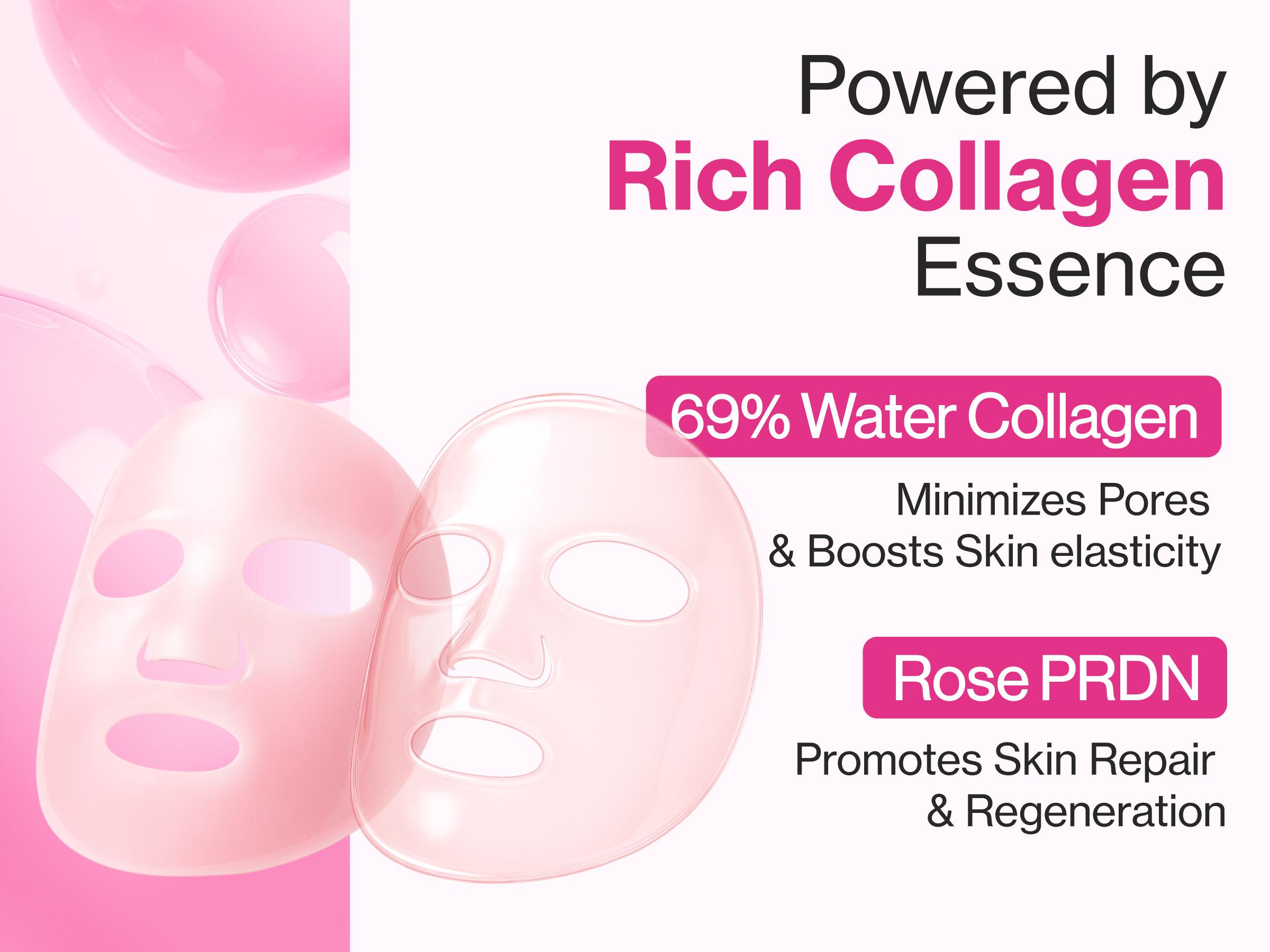 [numbuzin official shop] No.2 Overnight Face Mask | Rose PDRN Overnight Collagen Mask | Korean Glass Skin Essential | Elasticity, Hydrating, Firming, Enlarged Pores | Collagen, Peptides, PDRN | 37g, 4ea