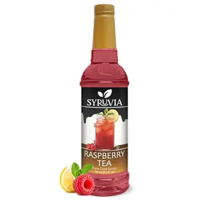 Syruvia Raspberry Tea Flavored Syrup for Drinks, Cocktails, Lemonades, Iced Teas and Desserts – 25.4 fl oz