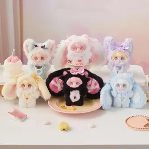 Mompop × Lilina Flower & Dream Series Plush Blind Box Charm -  Cute Big Ear Hanging Doll with Display Ring, Kawaii Soft Stuffed Plushie,  Adorable Gift for Girls Teens