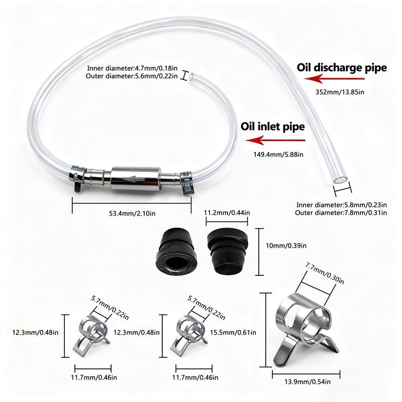 DABATR Brake Bleeder Kit,Brake Fluid Bleeder Kit Includes 2PCS Brake Bleeder Hose,2PCS One Way Check Valve,Universal Break Bleeder Kit Car Accessories for Car Motorbike Bike