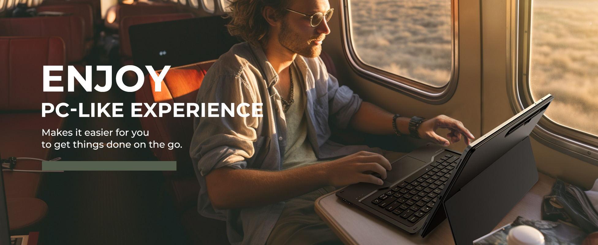 Dexnor Keyboard Case for Samsung Galaxy Tab S10 Ultra/ S9 Ultra - Magnetic Detachable Book Cover Style Keyboard with Multi-Touch Trackpad, Wireless, Backlit, S Pen Holder