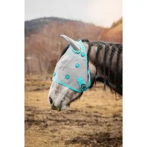 Schulz Equine Perf Boost Magnetic Fly Mask- Teal/Grey