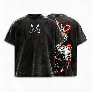 Warrior Strength T-Shirt – Retro-themed anime graphic tee, loose and soft 100% cotton streetwear, unisex casual wear