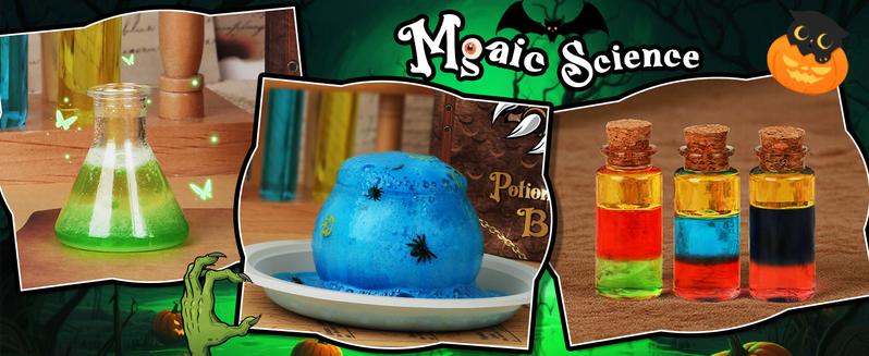 Alritz Science Potions Kit for Kids 23 Magical MixBottles with Witch Cauldron Birthday Christmas Party Decorations Gift for Boys & Girls Ages 8-12+