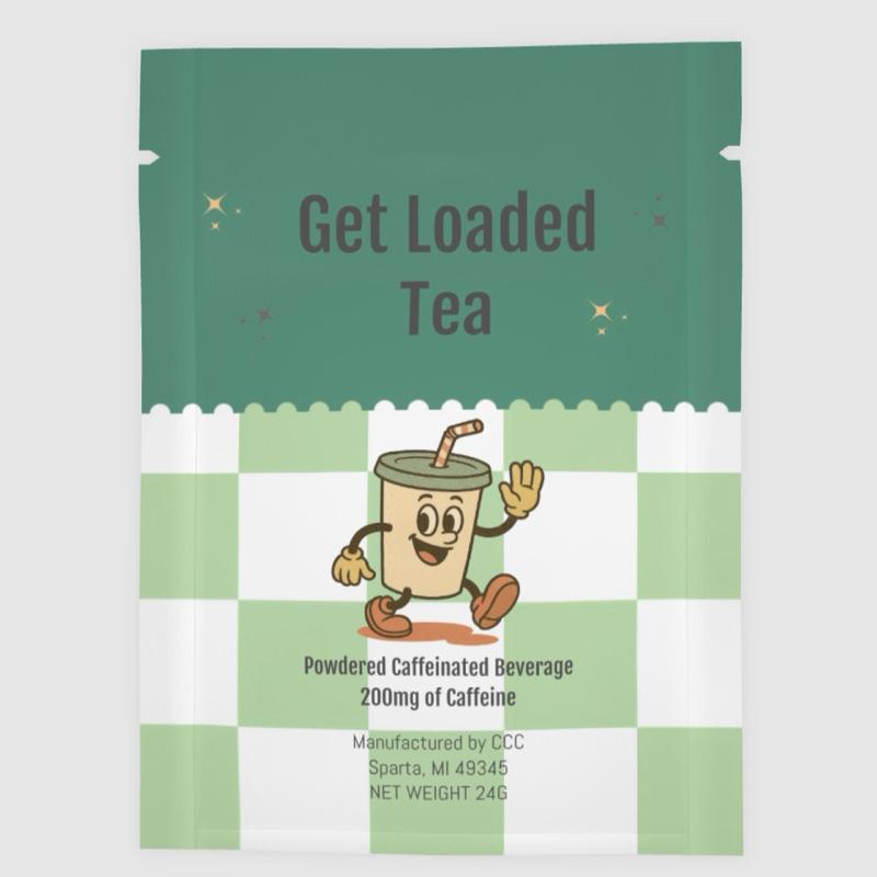 Loaded Tea - Powered Caffeinated Beverage Mix - Sugar-Free & Gluten-Free Energy Powder Drink - 32oz Smoothie Mix - Made in USA - 24 Months Shelf Life