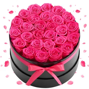 VEVOR Forever Flowers, 27 Preserved Roses in a Box, Eternal Flowers Immortal Bouquet Birthday Present for Delivery Prime Women Her Wife Mothers, Anniversary, Valentine's Day,Christmas, Rose Red