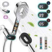 Chrome shower set + 3 PACK 20 Stage Filter