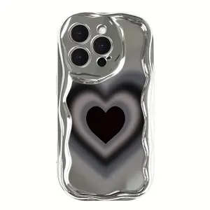 designed electroplated cream wave phone case, wear-resistant, breathable, heat-resistant and dustproof, suitable for iPhone 17promax/ Air/ 17pro/ 17/ 11/ 12/ 13/ 14/ 15/ 16 Plus Pro Promax X/ XS XSMAX, made of all soft material, with a high-end