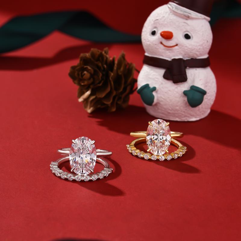 Maxine Classic 4.5ct Oval Cut Engagement Ring Set,Bridal Ring Set,5A Cubic Zirconia Women's Ring Jewelry,Wedding Ring Set for Daily,Travel,Proposal,Birthday,Anniversary Maxine Classic 4.5ct Oval Cut Engagement Ring Set,Bridal Ring Set,5A Cubic Zirconia Women's Ring Jewelry,Wedding Ring Set for Daily,Travel,Proposal,Birthday,Anniversary