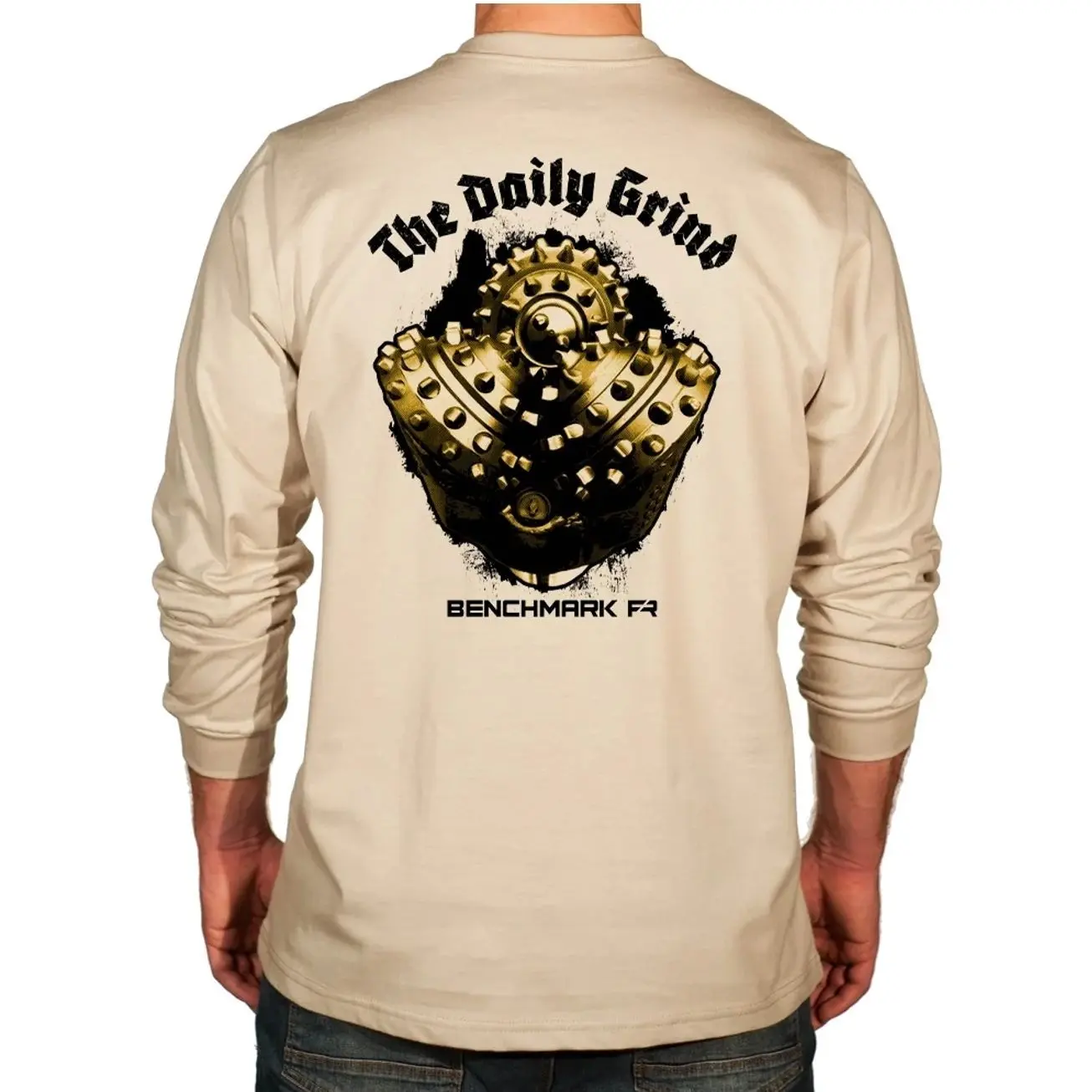 Daily Grind Graphic FR Shirt, Blue Collar Workwear Flame Resistant Long Sleeve Work Shirt BLN