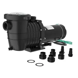 Garvee 1.5 HP Swimming Pool Pump 1100W 220V Dual Speed Pumps with Strainer Basket for Above and Ground Pool, 6000 GPH Max. Flow