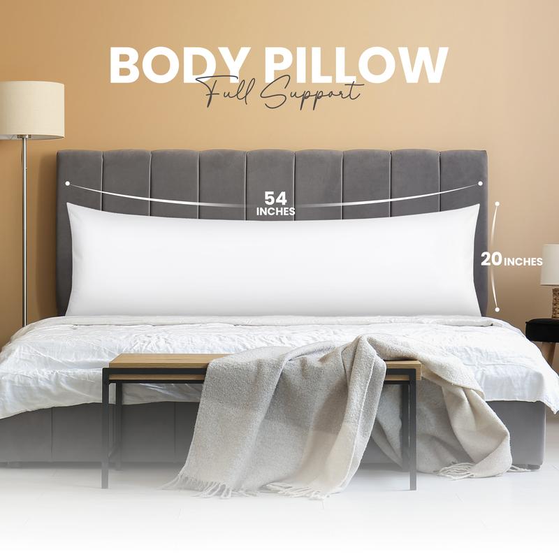 Utopia Bedding Full Body Pillow for Adults - Soft & Durable Long Pillow for Side Sleepers
