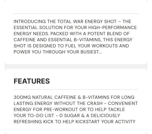 REDCON1 Total War Energy Shots - 300mg Caffeine Shots with B Vitamins & 0 Sugar - Long-Lasting Energy Shot for Focus Support - Fuel Your Workout or Workday (12 Count) REDCON1 Total War Energy Shots - 300mg Caffeine Shots with B Vitamins & 0 Sugar - Long-Lasting Energy Shot for Focus Support - Fuel Your Workout or Workday (12 Count)